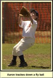 catching a fly ball