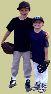 image of boys after playing in a youth baseball game