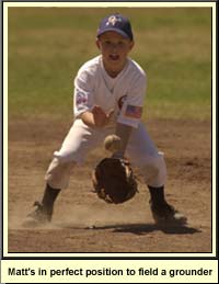 fielding a ground ball