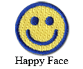 happy face motivational patch