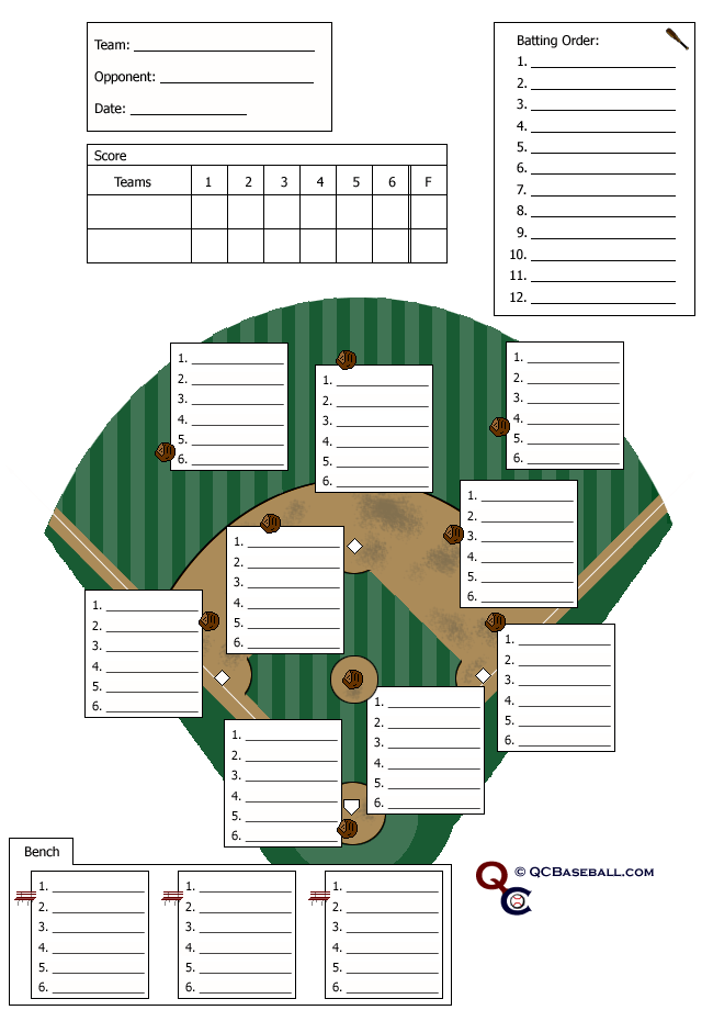 defesive lineup card