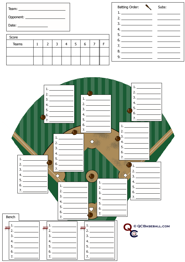 defesive lineup card