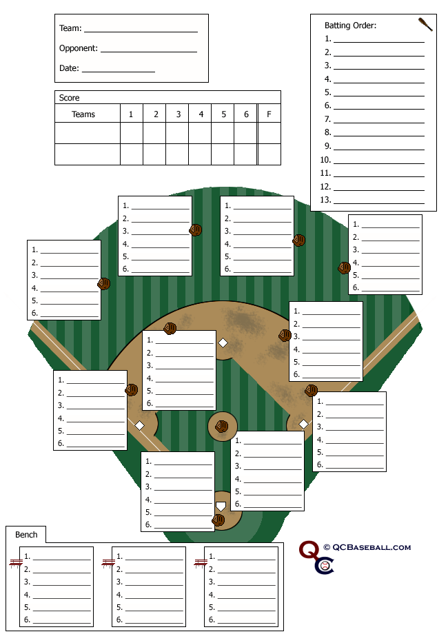 Free Baseball Lineup Card Template